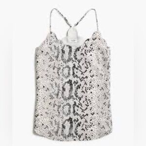 J. Crew Snakeskin scalloped cami top.  NWT